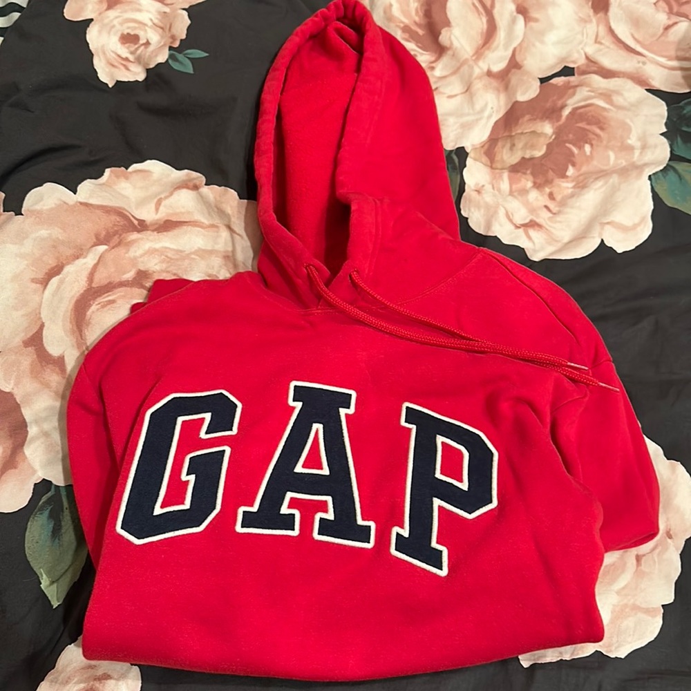 gap hoodie red